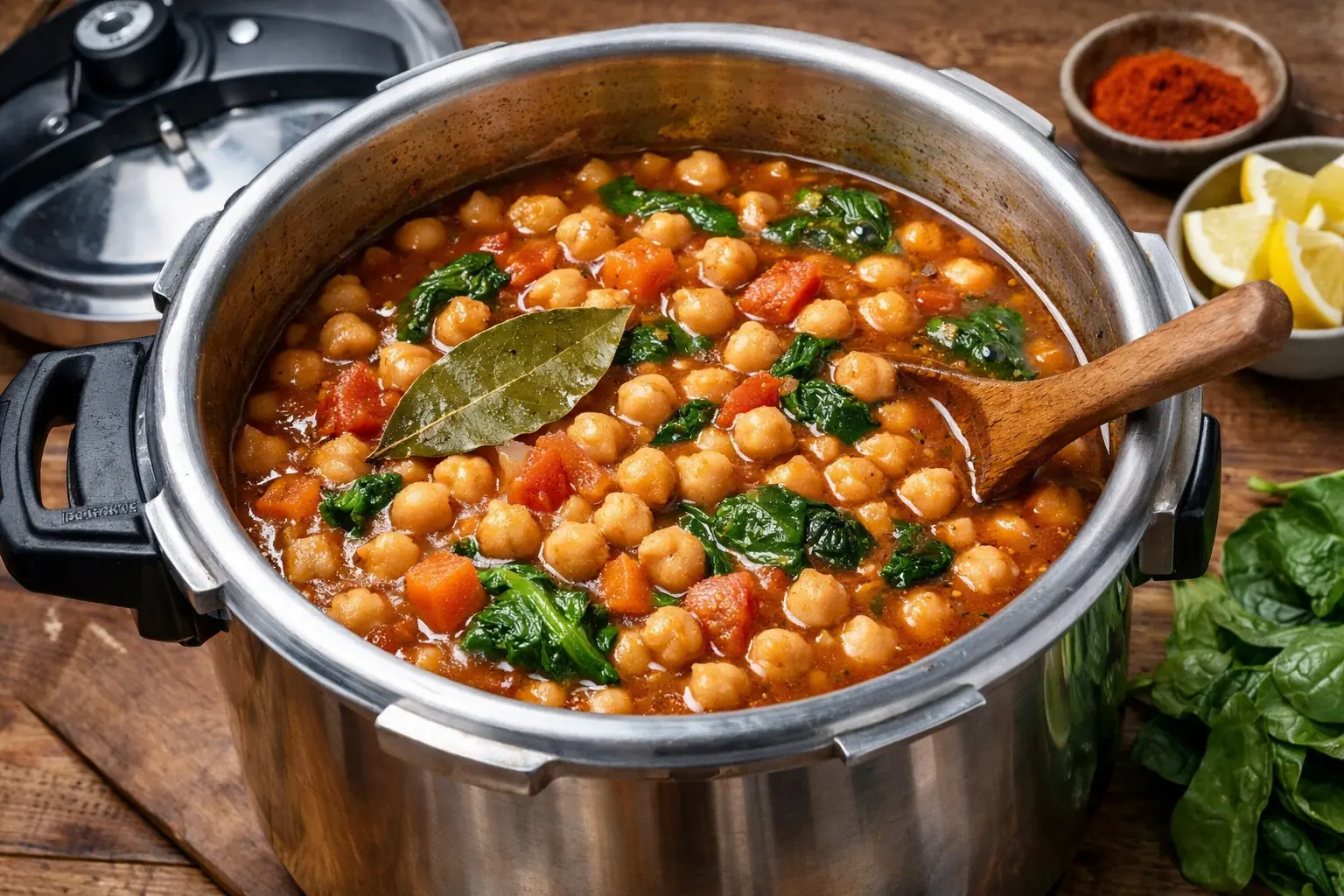 Garbanzos guisados en olla a presión: contundentes y económicos