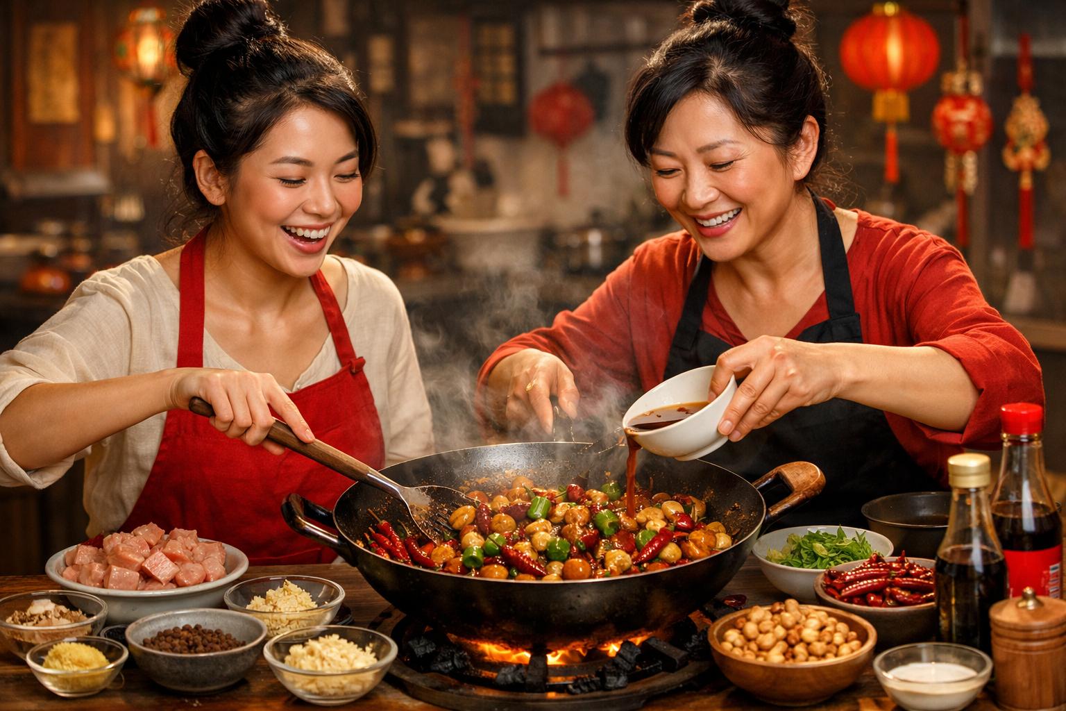 Pollo Gong Bao (Kung Pao) estilo Sichuan