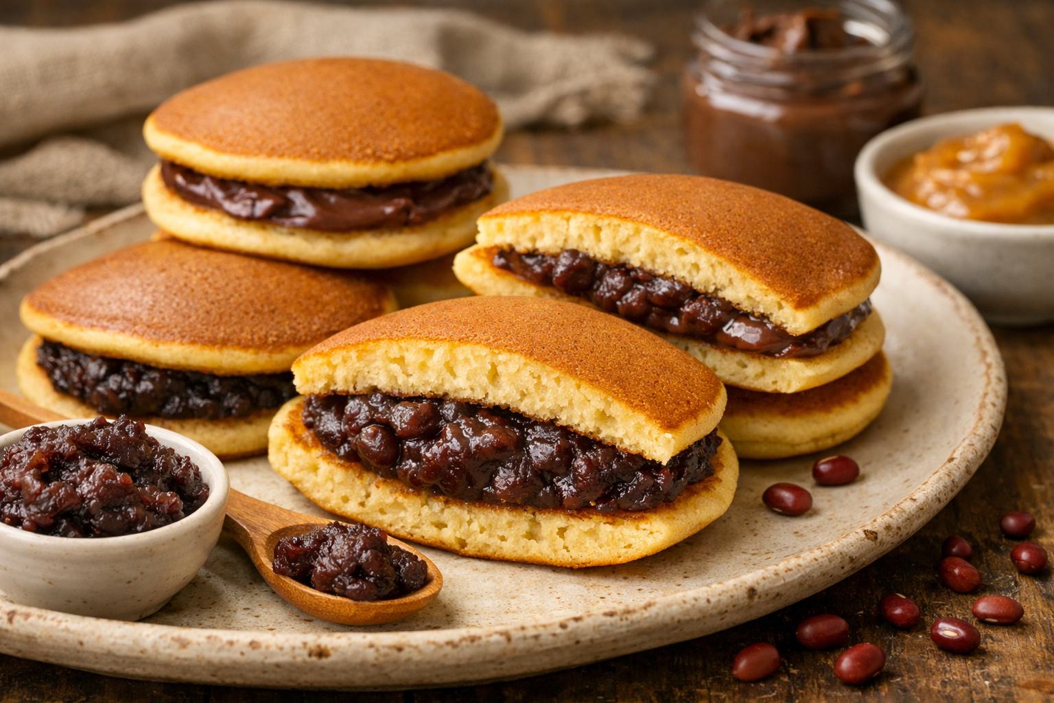 Dorayaki casero fácil (panqueques japoneses rellenos)