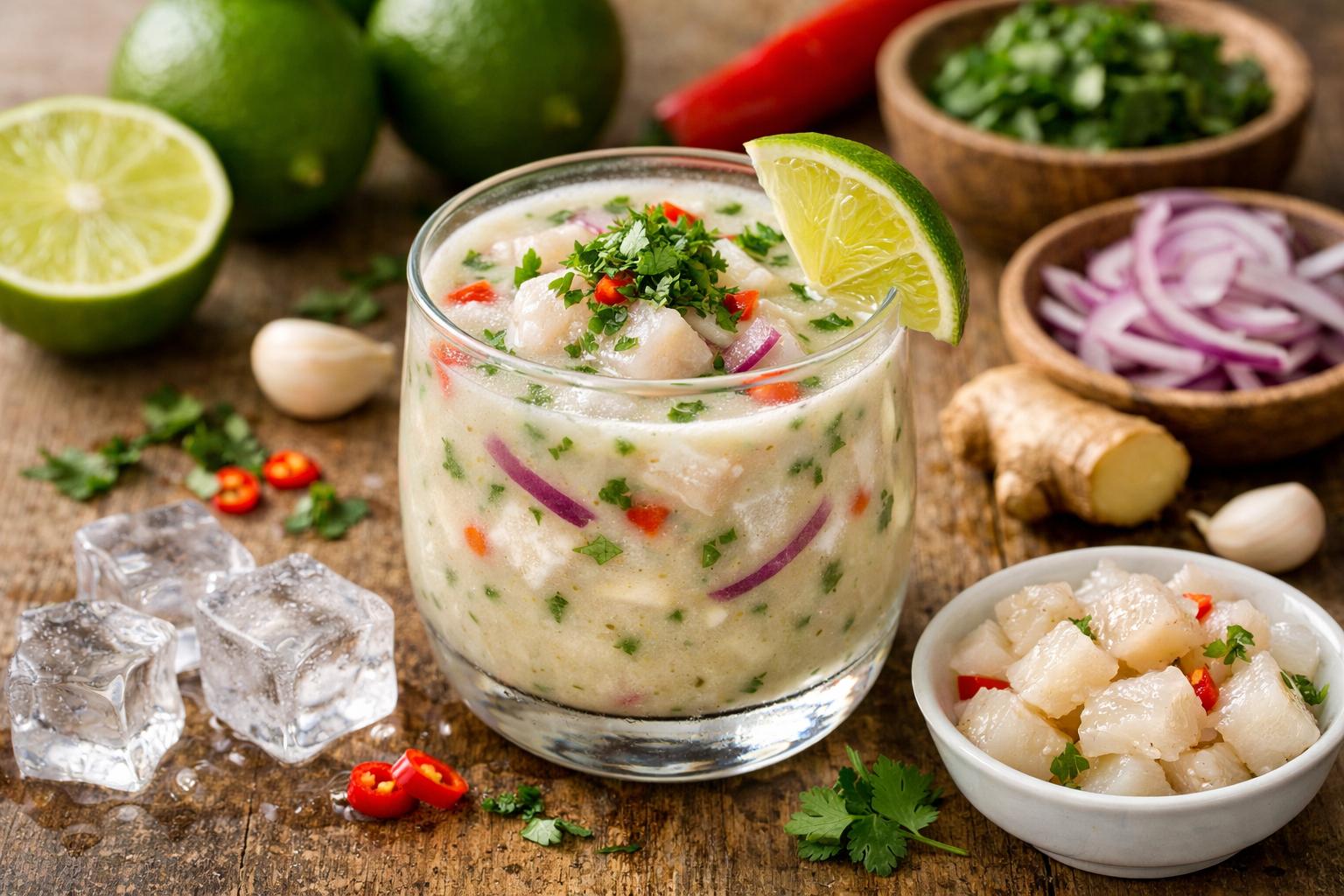 Leche de tigre peruana clásica para levantar el día