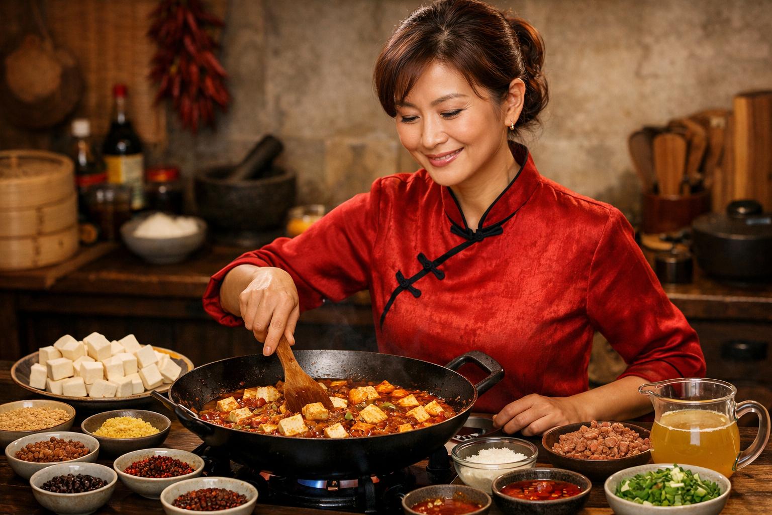Mapo tofu sichuanés: cremoso y picante ajustable