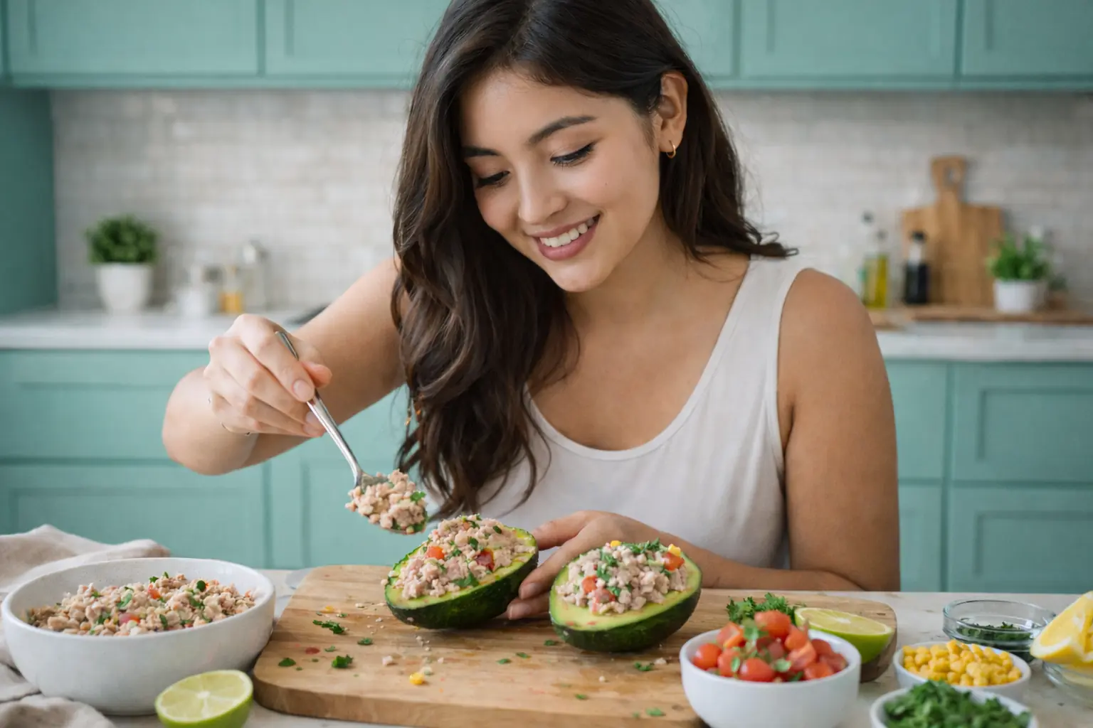 Palta Rellena de Atún: Frescura y grasas buenas en tu mesa