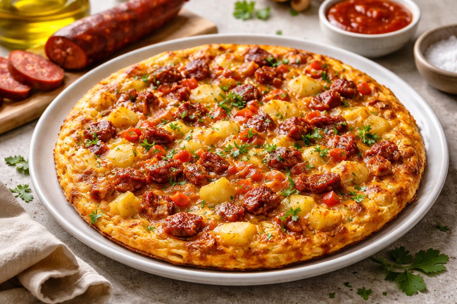 Receta de tortilla con chorizo: cómo hacerla paso a paso