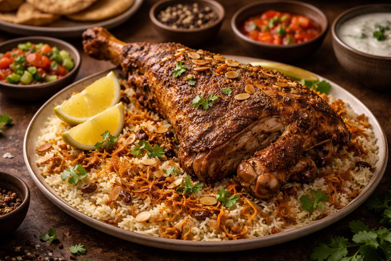 Haneeth saudí lento y jugoso (estilo Asir)