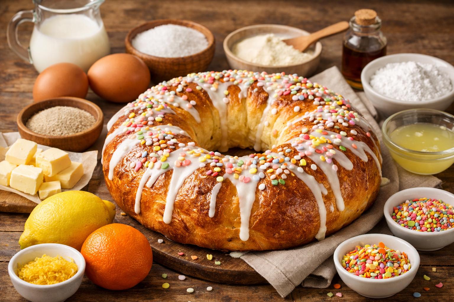 Pigna dolce: ciambella italiana para la colazione di Pasqua