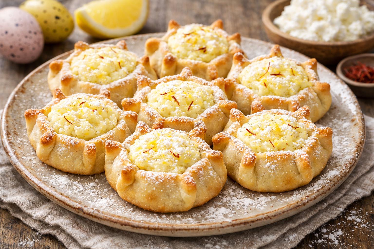 Pardulas (formaggelle): canastitas de ricotta para Pascua
