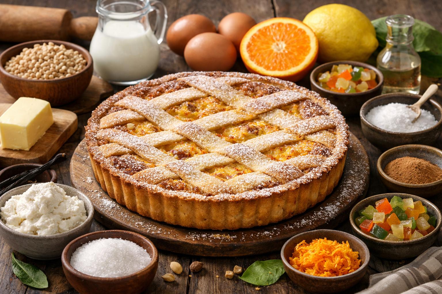 Pastiera napoletana: tarta italiana de Pascua (Campania)