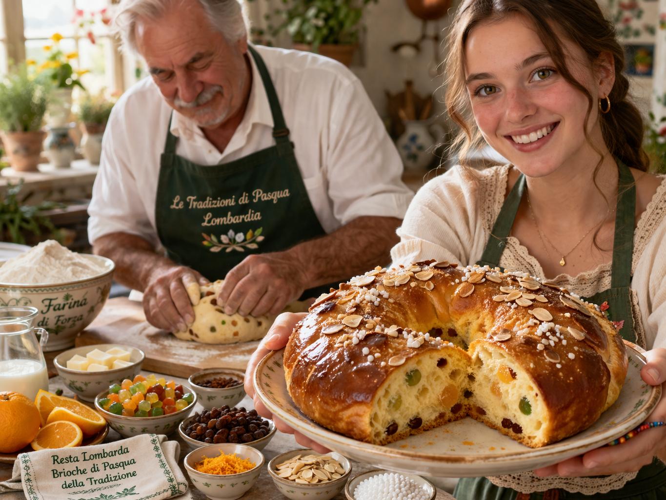 Resta (Resca) lombarda: brioche italiana de Pascua