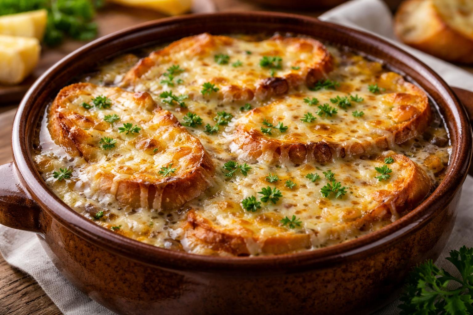 Soupe au fromage (sopa de queso) estilo Aveyron, bien casera