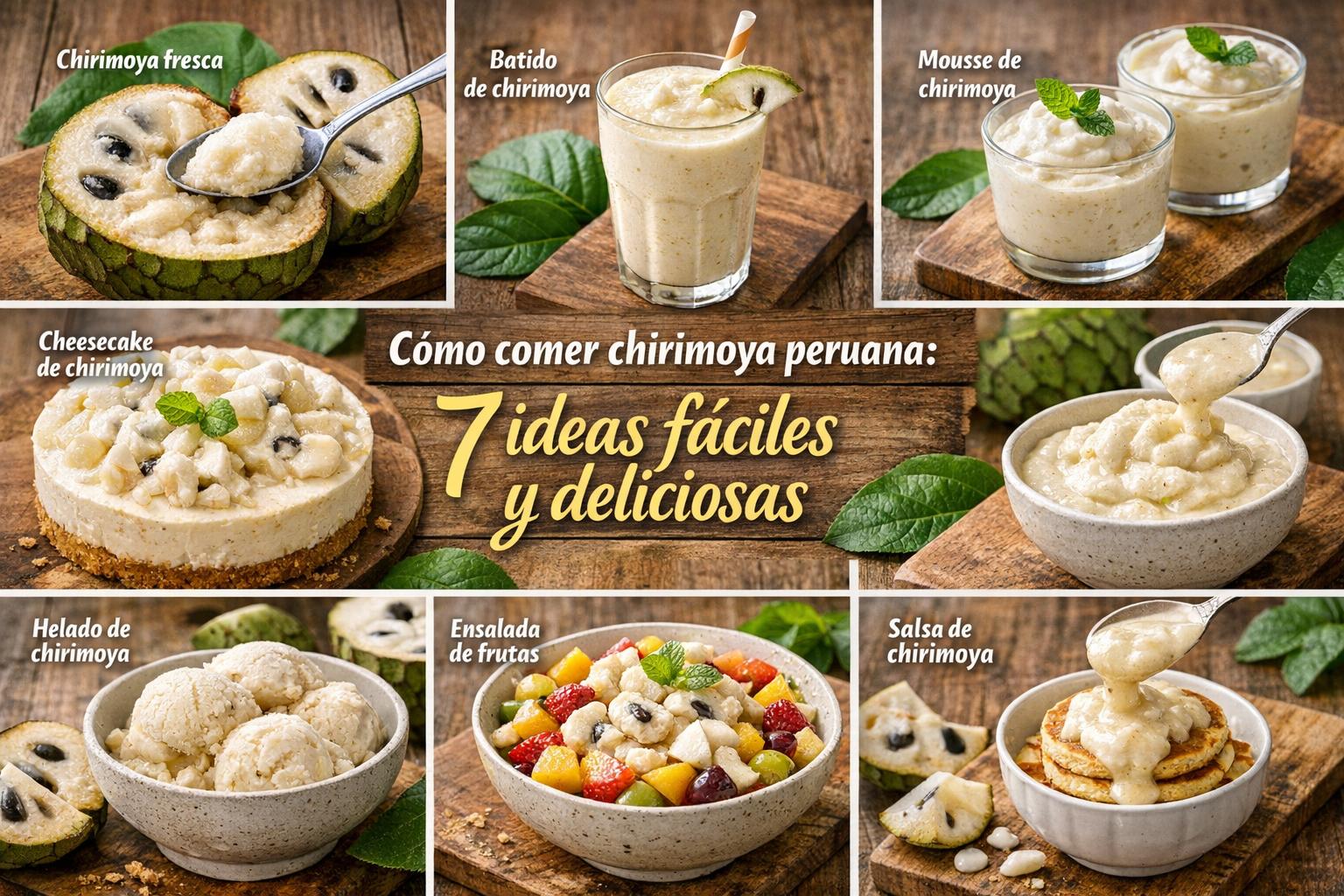 Cómo comer chirimoya peruana: 7 ideas fáciles y deliciosas