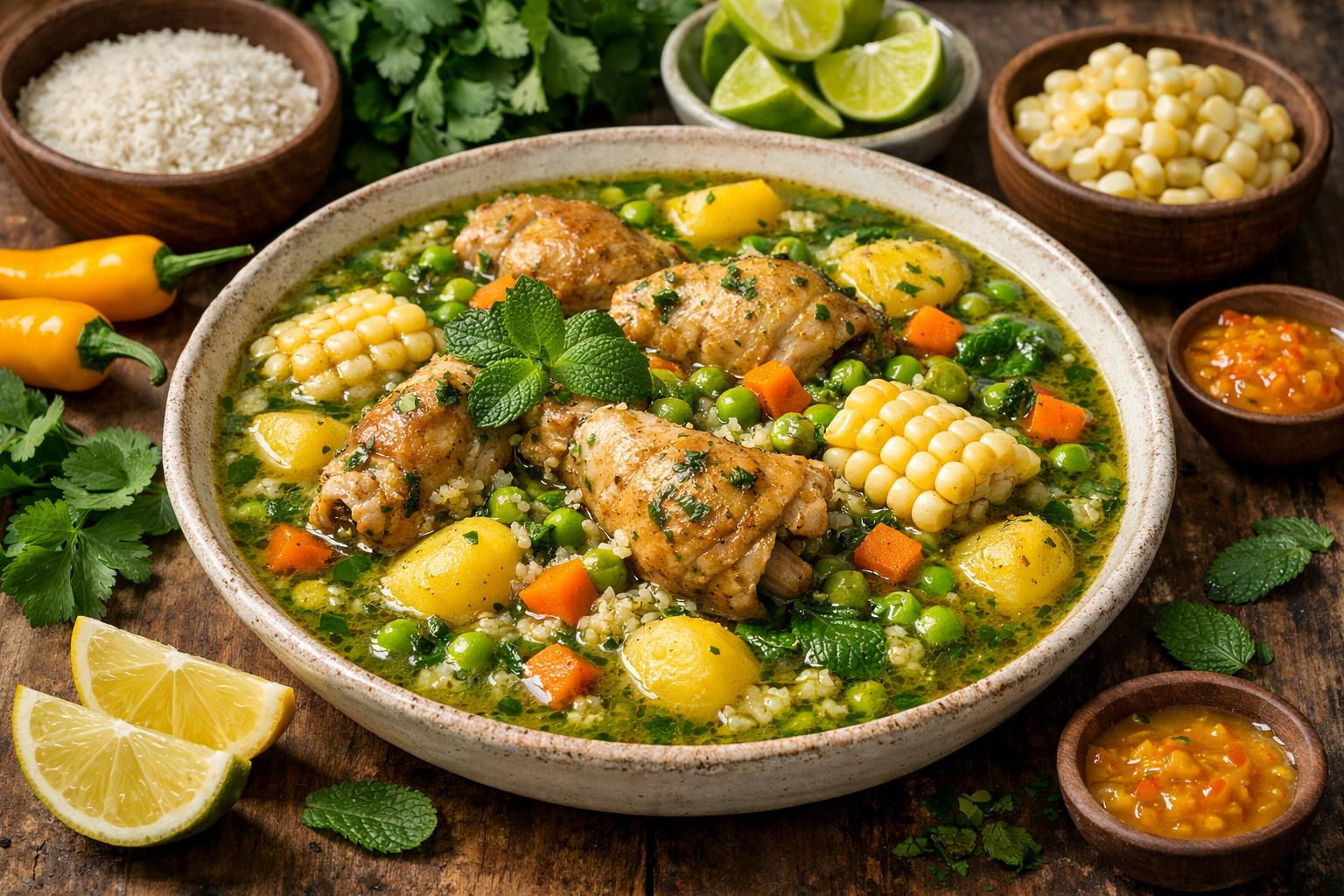 Aguadito de pollo peruano: la sopa que conquista corazones