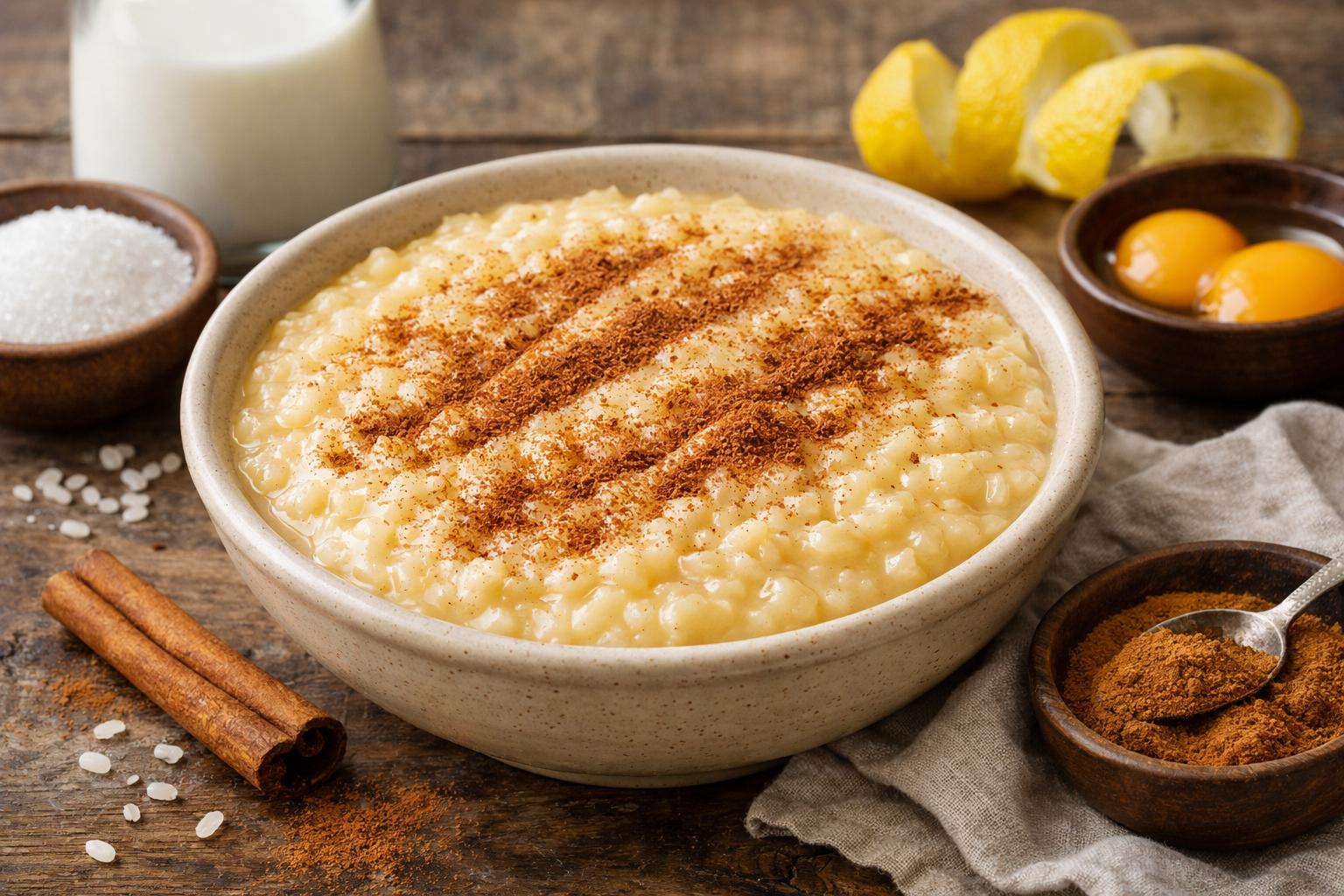Arroz dulce portugués: Receta tradicional y cremosa