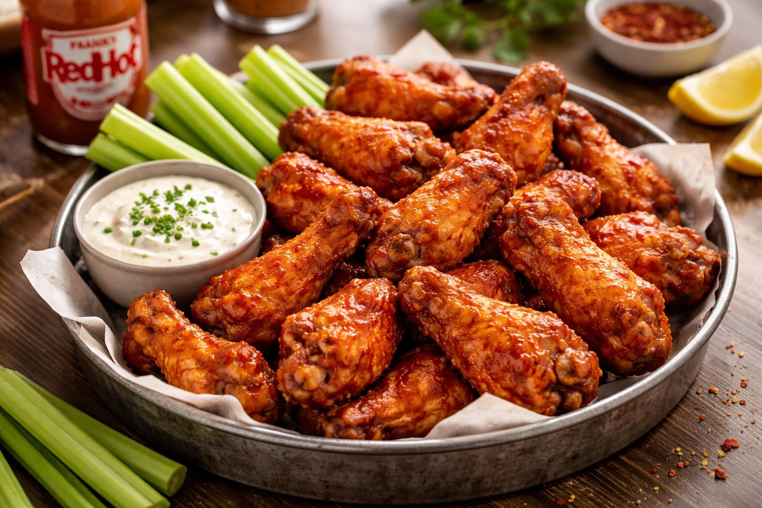 Buffalo wings (alitas picantes estilo EE.UU.)