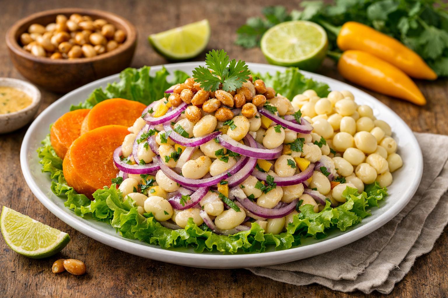 Ceviche de chocho (tarwi): receta vegana peruana fácil y auténtica