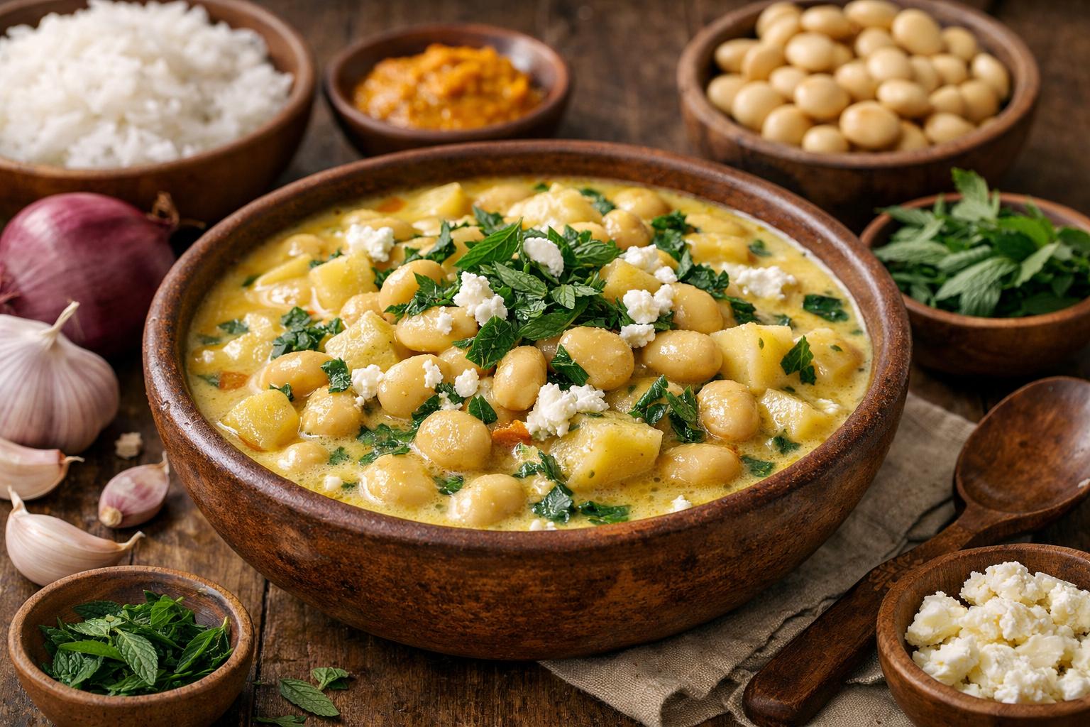 Guiso de tarwi (chocho) alto en proteína
