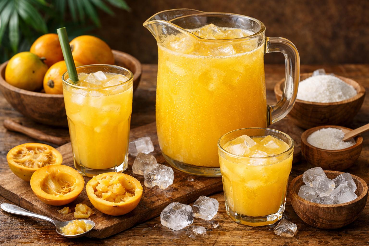Refresco de cocona (jugo típico de la selva)