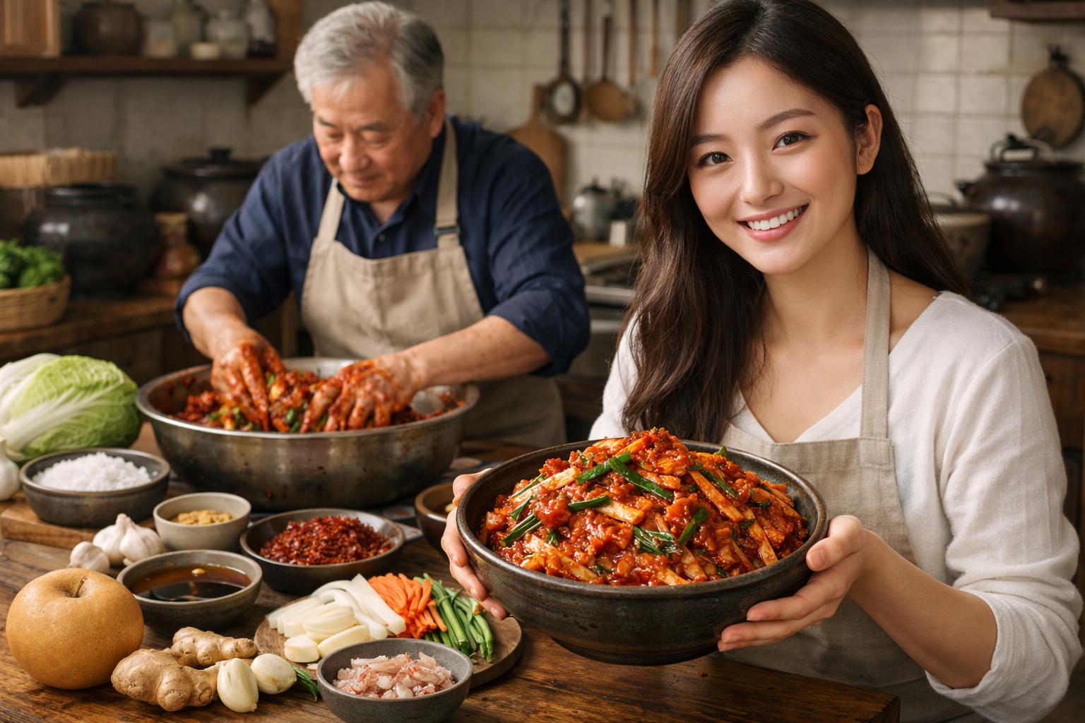 Kimchi coreano tradicional (fermento con gochugaru)