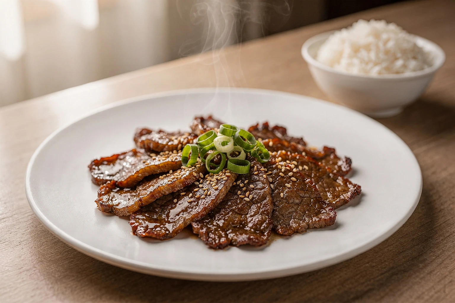 Bulgogi coreano: carne marinada a la parrilla o sartén