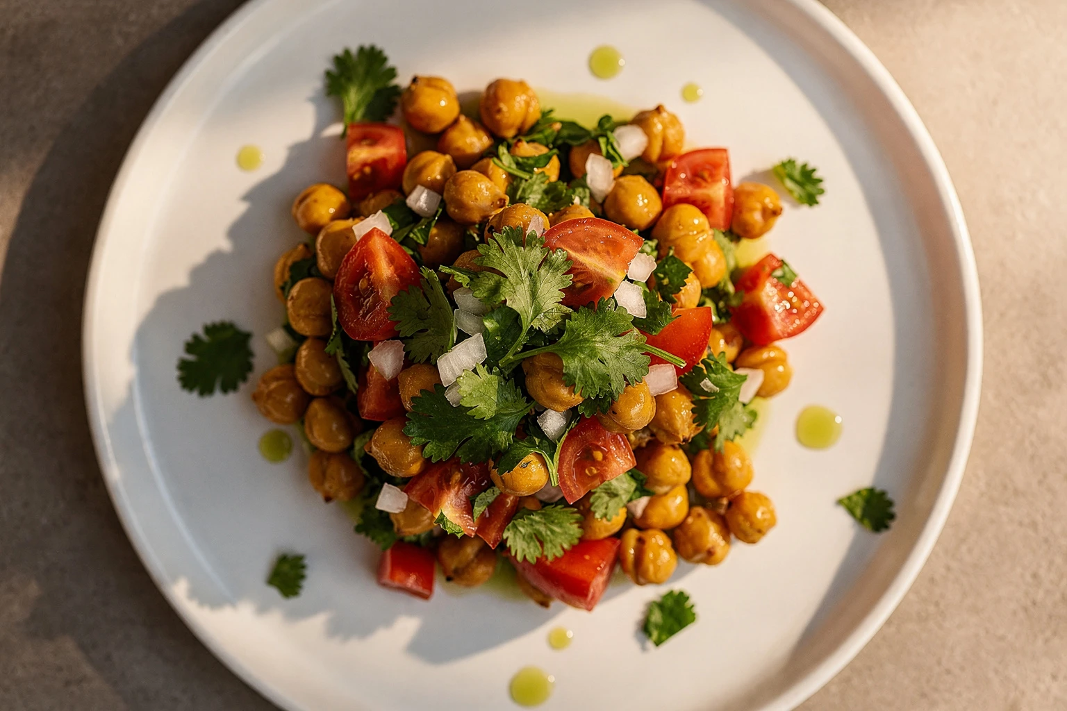 Ensalada de garbanzos estilo mexicano: receta fresca con jitomate, cebolla y limón