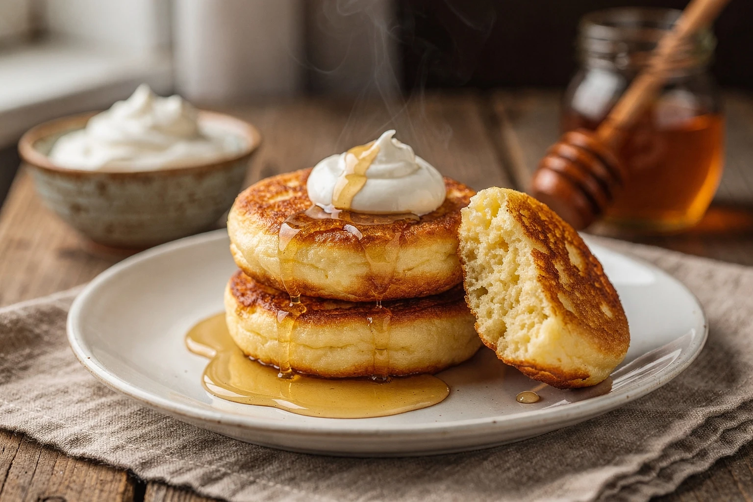 Syrnyky ucranianos: tortitas dulces de queso fresco