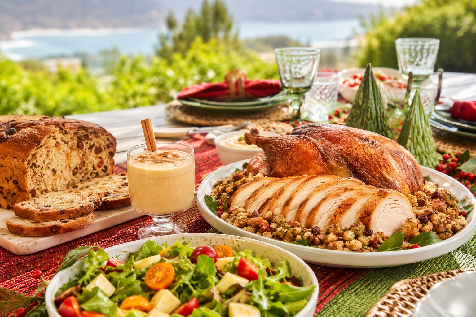 Comidas navideñas de Chile con pavo y pan de Pascua