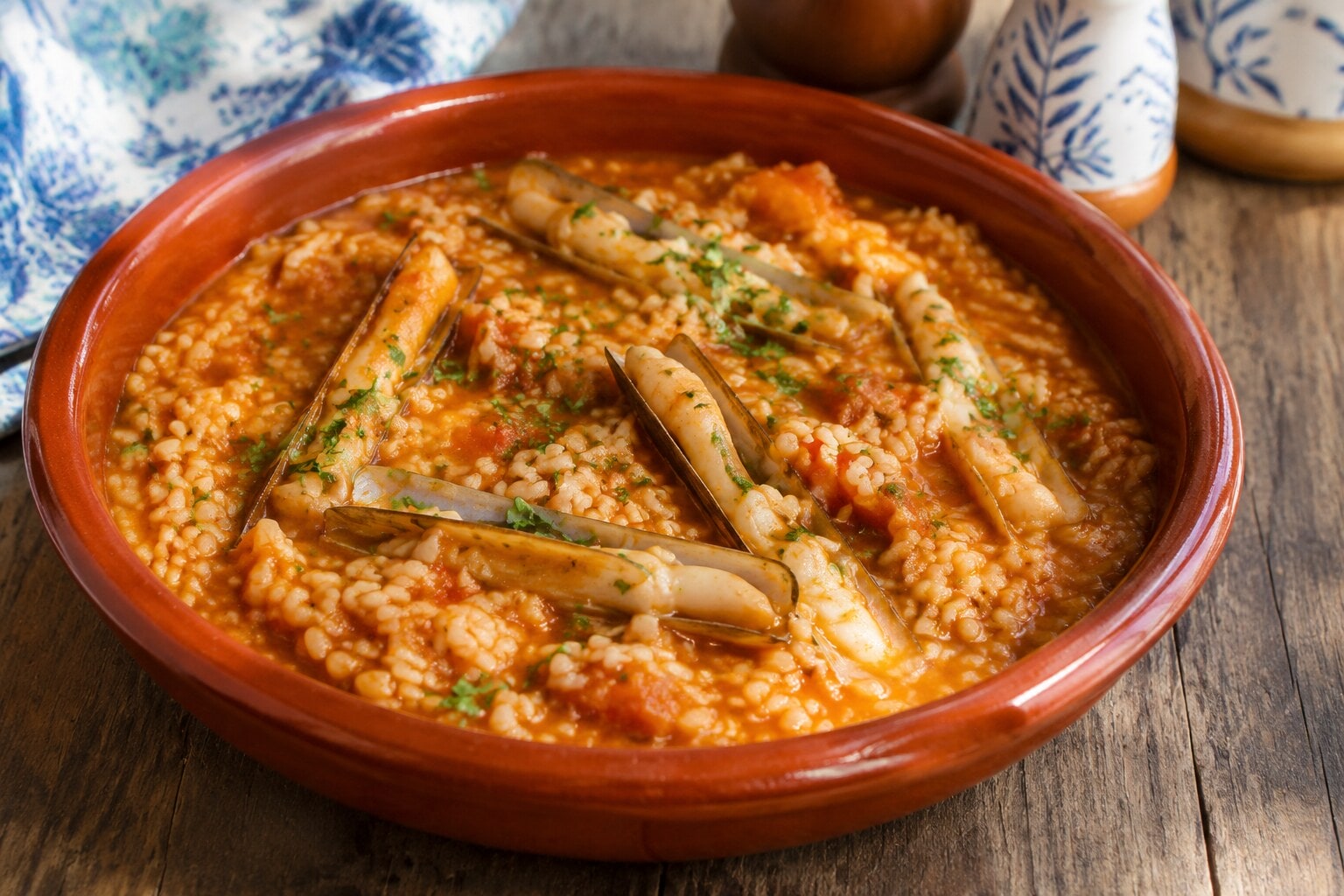 Arroz de lingueirão del Algarve, especialidad tradicional de la gastronomía portuguesa