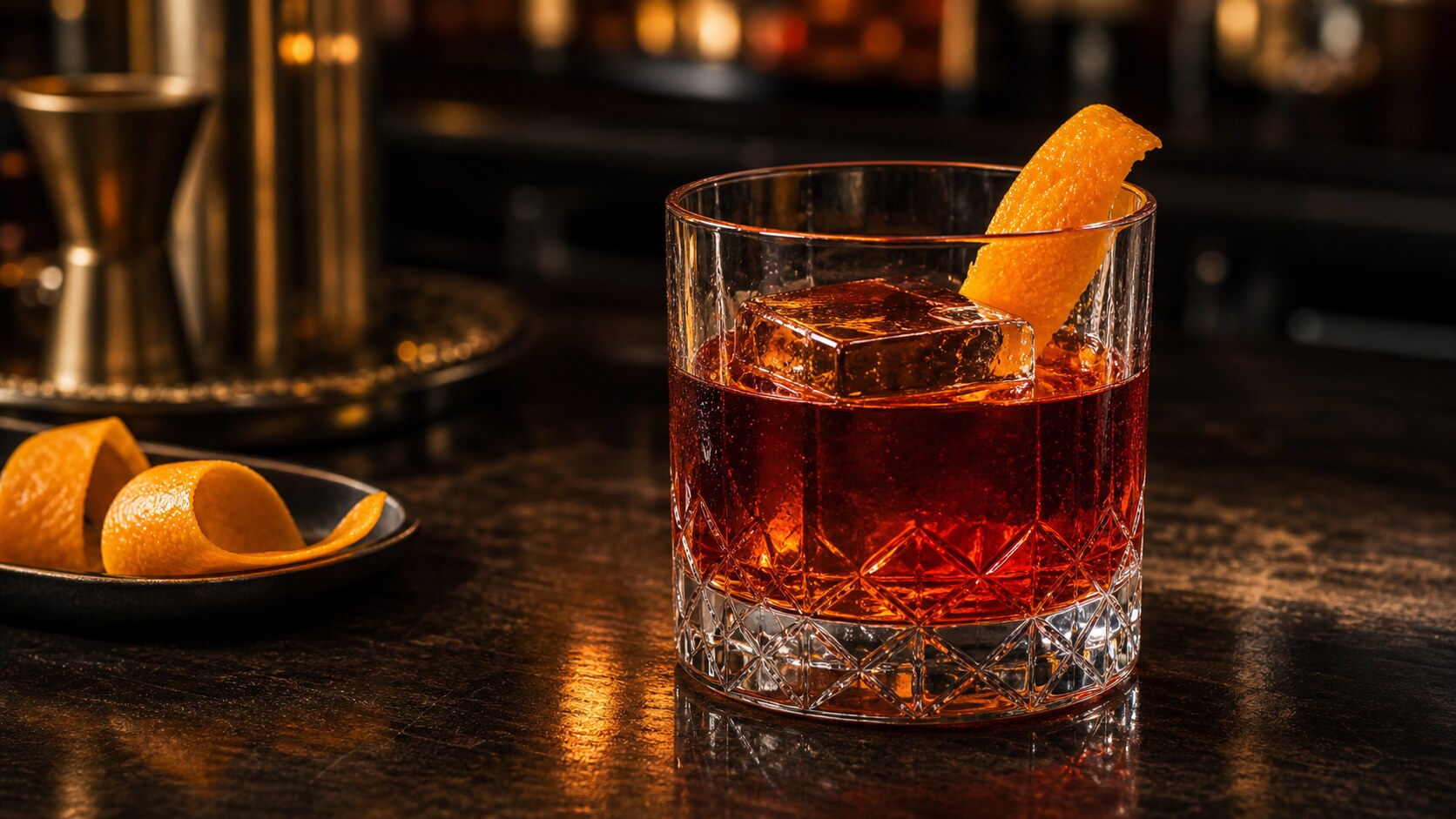 Boulevardier de whisky, Campari y vermut rojo