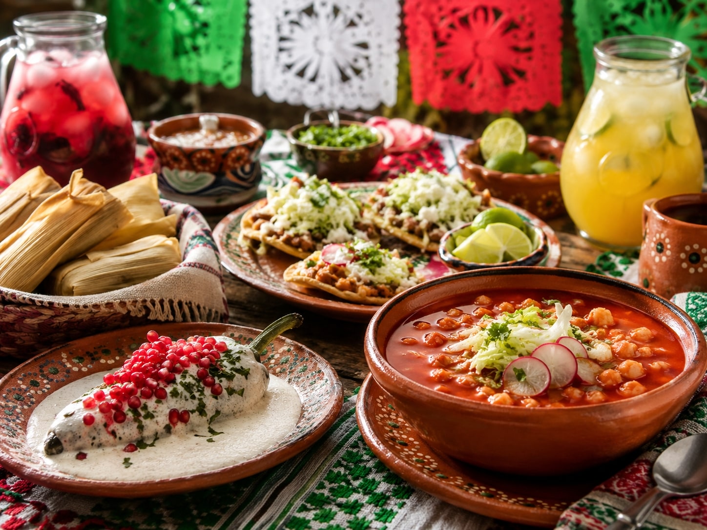 Comida mexicana para celebrar las Fiestas Patrias