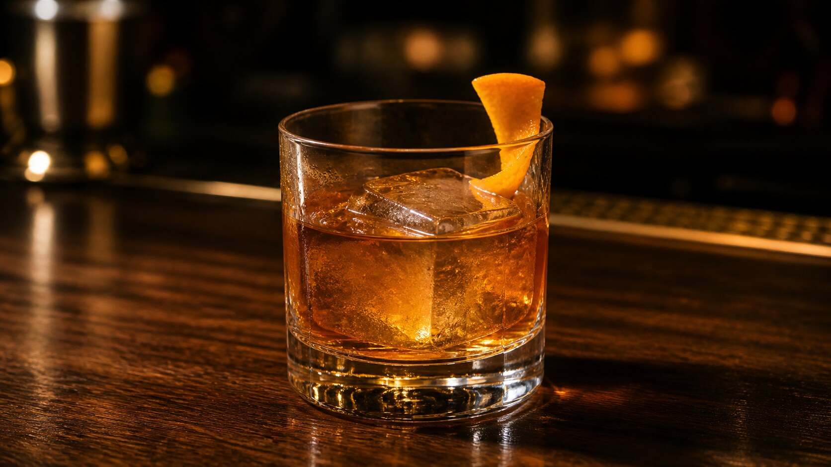 French Connection con coñac, amaretto y hielo