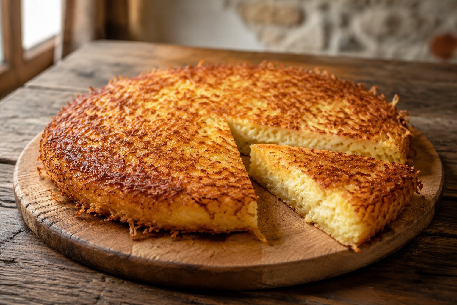 Frico friulano dorado de papa y queso Montasio