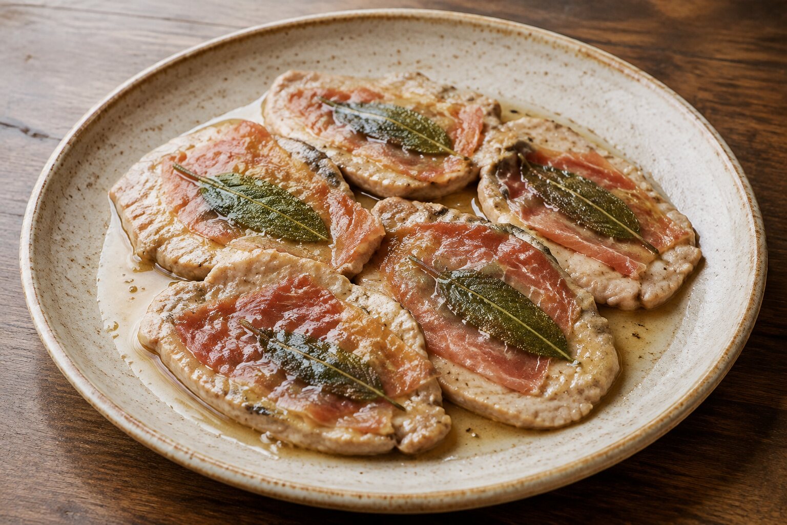 Saltimbocca alla romana con prosciutto y salvia