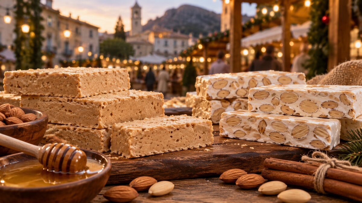 Feria de Navidad de Jijona con turrón blando y turrón de Alicante