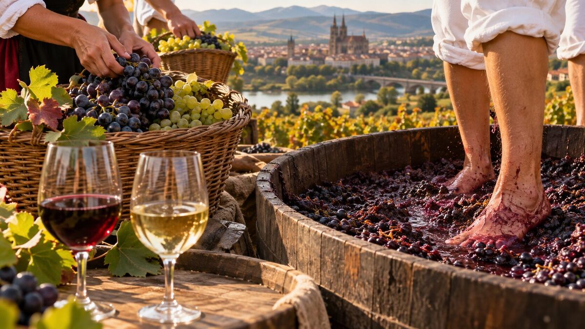 Vendimia Riojana 2026 con uvas y pisado tradicional